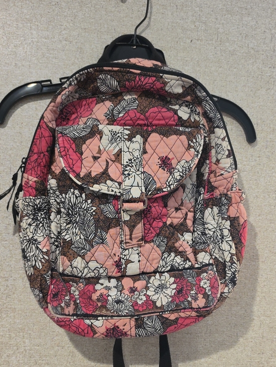 Vera Bradley Handbags - Vera Bradley Quilted Floral Backpack in Pink, Brown & Cream
